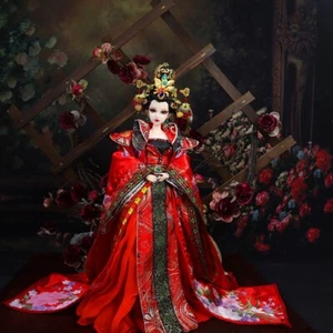 1/6 Chinese Costume Doll KURHN Full Set Ancient Red Outfits Collectible 12in. - Picture 1 of 5