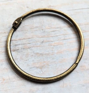 1 extra großer Ring 3 Zoll rustikal antik Bronze Gefängniswärter Schlüsselhalter Bastelbedarf - Bild 1 von 5
