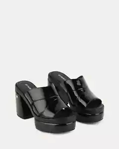 JO MERCER Faye High Heel Platform Sandals Black Patent Size 40 NEW RRP $249.95 - Picture 1 of 6
