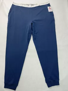 Calvin Klein Womens CK One Plus French Terry Jogger Lounge Pants Blue Sz 1X NWT - Picture 1 of 7