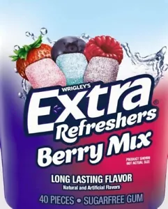 Goma de mascar Extra Refreshers Berry Mix 40 piezas 18 botellas envío gratuito - Imagen 1 de 1