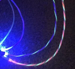 CANDY Flow LED Light-up Glow USB Charger Data Cable for MICRO-C TYPE REVERSIBLE - Picture 1 of 23