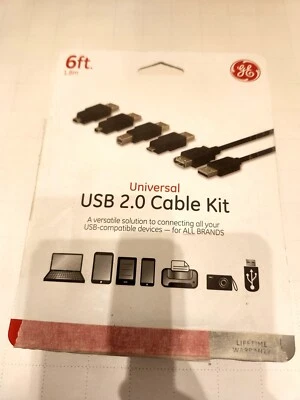 GE 6FT Universal USB 2.0 Cable Kit - Image 1 of 3