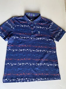 William Murray Polo Shirt Mens Large Suds & Stripes Pullover Golf Beer Patriot - Picture 1 of 9