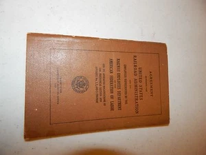 AGREEMENT UNITED STATES RAILROAD ADMINISTRATION RAILWAY EMPLOYEES DEPT 1919 BOOK - Picture 1 of 3