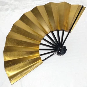 Japanese traditional dance Folding fan Gold Lacquerware 290mm Sensu Omai Oogi - Picture 1 of 10