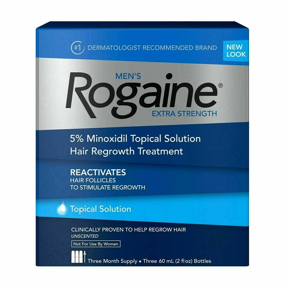 Rogaine 60ml Minoxidil Topical Solution Hair Regrowth Treatment for Men
