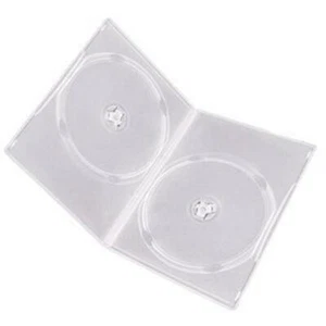 50 Transparente Transparente 7mm Delgado Doble 2 Discos CD DVD Estuche de Almacenamiento Caja - Imagen 1 de 1