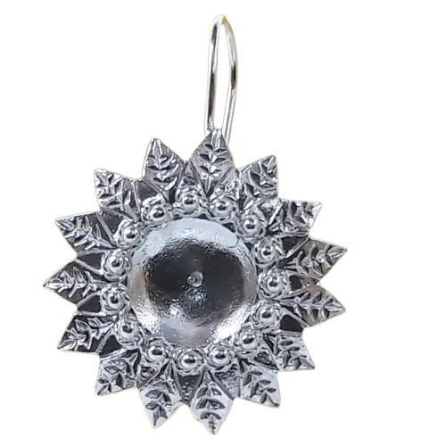 Coralli di Sardegna Base Orecchino Filigrana Argento Sole Foglioline Pallini  - Immagine 1 di 1