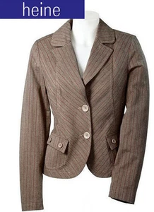 NEU EDELSTYLE! BUSINESS CITY FISHGRAT BLAZER GR. 42 HEINE taupe *035795 - Picture 1 of 1