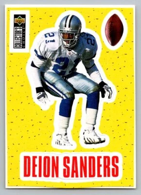 1996 Collector's Choice #S8 Deion Sanders Play Action Stick-Ums - Image 1 of 2