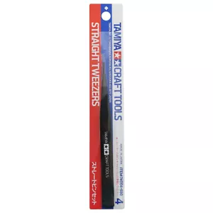 Tamiya Craft Tools Straight Tweezers - Ideal for Model Making - 74004 - Picture 1 of 3