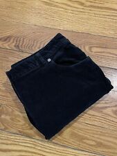 Woolrich Womens Black Corduroy Pants 1030 Size 12P Straight Leg