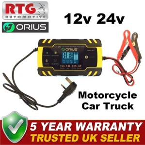 12V/24V 8 Amp Intelligent Smart Car Battery Charger Pulse Repair AGM EFB AFB L/A