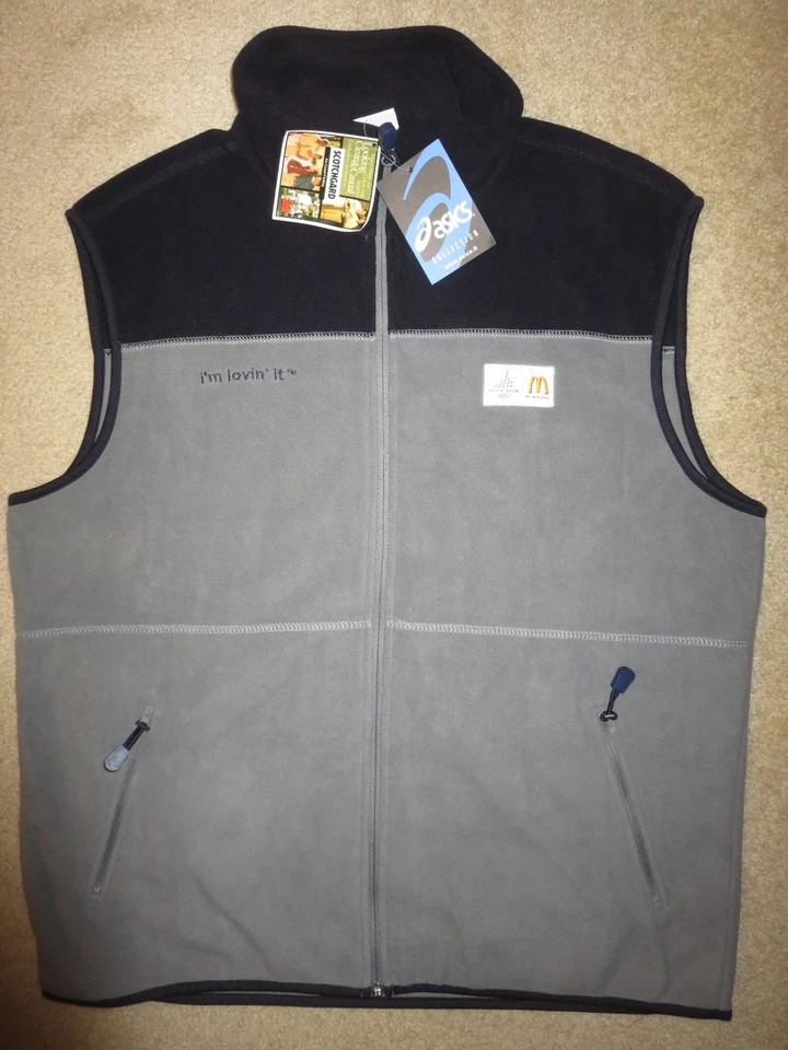 Torino 2006 Winter Olympics Asics Fleece Vest 2XL NEW Snowboarding team - Imagem 1 de 4