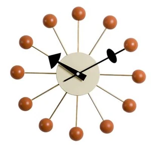 SHISEDECO Mid Century Retro Design Painted Solid Wood Non Ticking t Wall Clocks - Picture 1 of 9