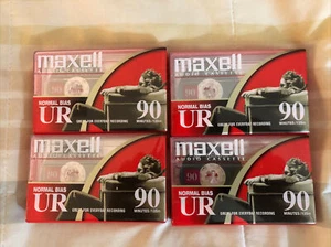 Maxell - Maxell UR 90 (Cassette Normal BIAS) 4 Unopened Cassettes - Picture 1 of 2