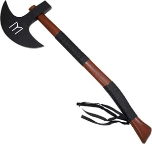 Hacha 28" Ertugrul Imperio Otomano Guerrero Acero al Carbono Listo para Batalla - Imagen 1 de 4