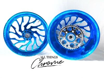 HAYABUSA 300 FAT TIRE CANDY BLUE HELLIAN WHEELS 1999-2007 SUZUKI HAYABUSA Foto 1 de 4