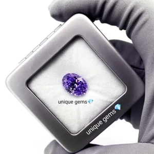 AAA+ 4 Ct fancy Blue Color Diamond 8x12 mm Oval cut loose Grade VVS1 Gemstone - Picture 1 of 6