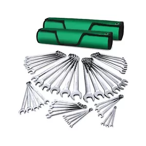 SK Combination Wrench Set, SAE 1/4" to 1-1/4", Metric 6 to 32mm, 42-Piece, Su... - Picture 1 of 9