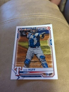 2021 Bowman Rookie Card #23 - Sam Huff - Rangers RC! - Picture 1 of 2