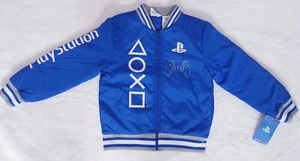 PlayStation Remote Gamer games Boys Bomber Jacket Size 6/7 BLUE Full Zip Pockets - Picture 1 of 4