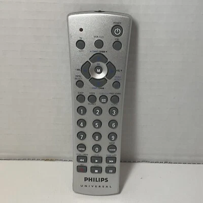 Philips Universal CL034 Remote Control - Color Grey Tested And Working - Image 1 of 4