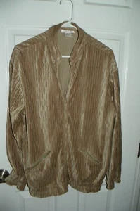 ADOLFO SIZE LARGE BROWN ZIP-UP JACKET - Picture 1 of 3