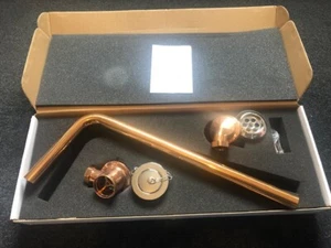 Freiliegender Stecker/Kette Badabfall für freistehende Bäder - Kupfer außen Nickel innen - Bild 1 von 3