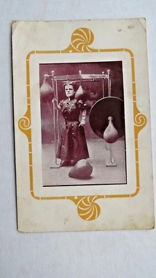 Postal de Boxeo Muy Rara Sideshow Freak Show Enano Enano Chicago Deportes Foto 1 de 3