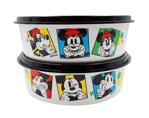 Tupperware White Disney Mickey & Minnie Handy Bowl Round Container (2) 700ml Set - Picture 1 of 13