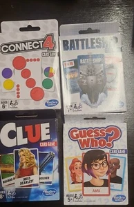 Hasbro Kartenspiele 4er Set GUESS WHO?, CONNECT 4, BATTLESHIP, CLUE Neu!! - Bild 1 von 1
