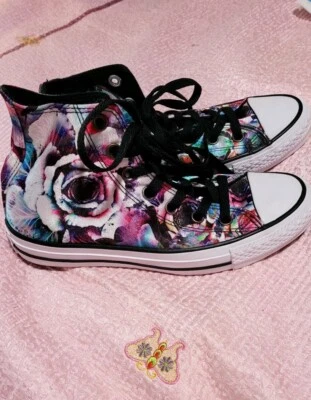 Converse Chuck Taylor Cetim Floral Tops Altos Masculinos 5.5 Feminino 7.5 154879C PreOw - Imagem 1 de 4
