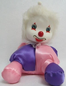 Vintage animierte musikalische Bewegungen Clown Puppe rosa & lila It's A Small World - Bild 1 von 7