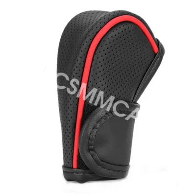 Car Manual Automatic Gear Shift Knob Covers Shifter Leather Collars Protector - Image 1 of 4