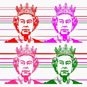 Chris Boyle The Queen of England Pop Art Quadtych print A/P 4/10 - Picture 1 of 1