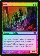 Okk FOIL 8th Edition HEAVILY PLD Red Rare MAGIC THE GATHERING MTG CARD ABUGames