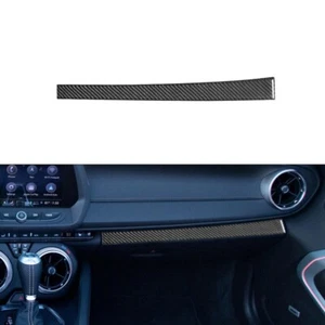 Carbon Fiber Co-pilot Dashboard Trim Strip Cover For Chevrolet Camaro 2016-2018 - Picture 1 of 12