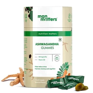 Man Matters Ashwagandha Gummies with KSM 66 Ashwagandha | Pack of 60 - Picture 1 of 5