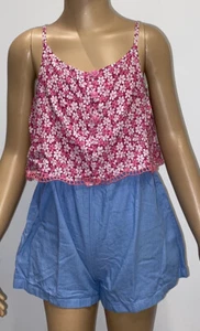babyGap Girl’s One-Piece Outfit Pink Floral Top Blue Bottoms Size 4 - Picture 1 of 5