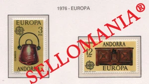 1976 EUROPA CEPT EUROPE CALDERO COFRE COFFER 102 / 03 ** MNH ANDORRA TC21858 - Imagen 1 de 1