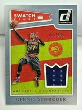 Dennis Schroder 2015-16 Donruss Swatch Kings GU Jersey #d 7/149 - HAWKS / LAKERS