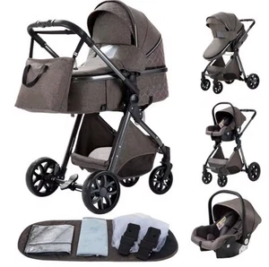 Passeggino 3in1 trio baby carrozzina ovetto bambini neonati leggero Nero ✅ - Foto 1 di 1
