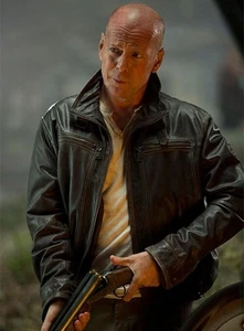 Men's Celebrity Die Hard Black Leather Jacket Pure Handmade Genuine Lambskin - Picture 1 of 7