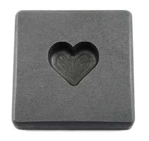 1 Unze Gold Valentinstag Herz hochdichte Graphitform 0,5 Unzen Silber Halskette - Bild 1 von 4