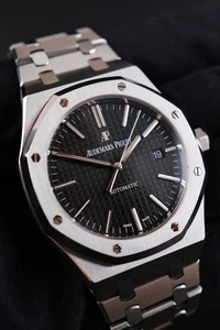 Audemars Piguet Royal Oak Selfwinding 15400ST Original Papiere + Box Black Dia - Bild 1 von 16
