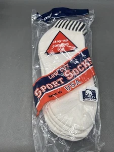 Vintage tief geschnittene Sportsocken USA Baumwolle 9-11 (3 Stück) neu aus altem Lagerbestand Unisex - Bild 1 von 7