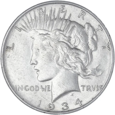 1934 D Peace Dollar About Uncirculated See Pics K064 - Image 1 of 3
