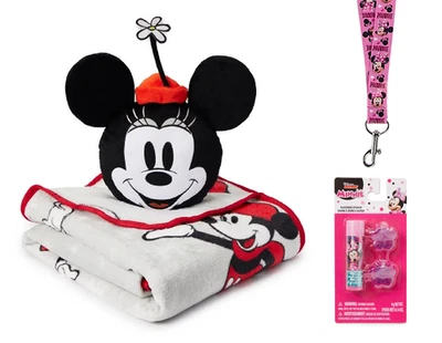 NEW Girls Disney Mickey & Minnie Mouse Gift Bundle 6 Pc Lot w/ blanket pillow + - Image 1 of 4